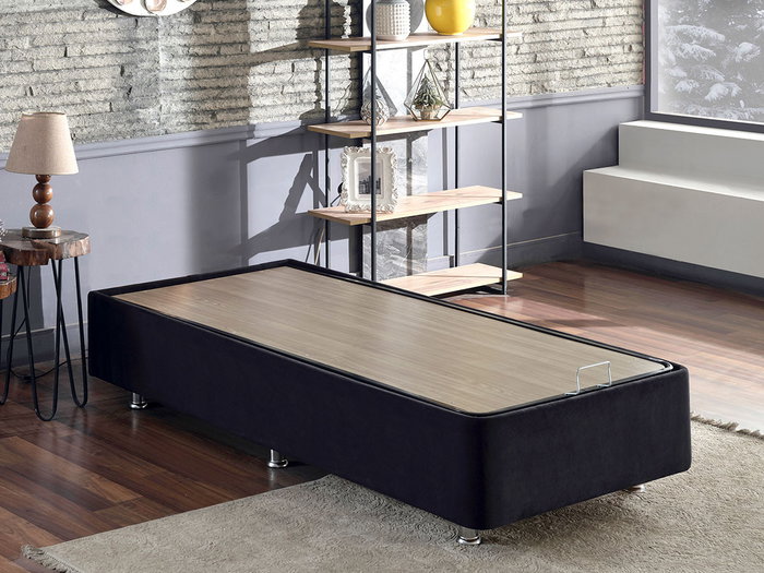 Hanah Home Ela Single - Somier Individual Negro (90 x 190 cm) con Arcón Hanah Home Ela Single - Somier Individual Negro (90 x 190 cm) con Arcón