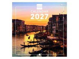 Finocam Calendario de Pared Venice 2027 con Imágenes Mensuales 180x180 cm