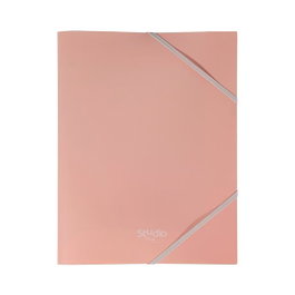 Pardo Carpeta de gomas Pastel PP rosa