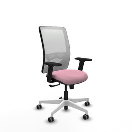 PIQUERAS Y CRESPO Silla de oficina Zulema Rosa y Blanco