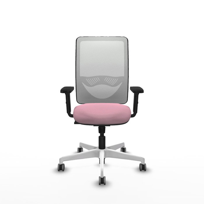 PIQUERAS Y CRESPO Silla de oficina Zulema Rosa y Blanco