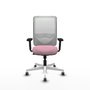 PIQUERAS Y CRESPO Silla de oficina Zulema Rosa y Blanco