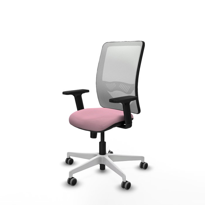 PIQUERAS Y CRESPO Silla de oficina Zulema Rosa y Blanco