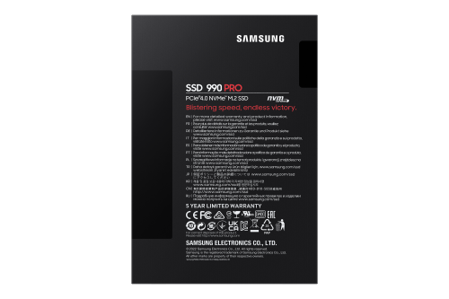 Samsung 990 PRO M.2 4 TB PCIe 4.0 NVMe Samsung 990 PRO M.2 4 TB PCIe 4.0 NVMe