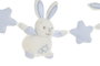 DKD Home Decor Peluche Baby Happy Rabbit Azul Celeste Rosa 6 x 12 x 62 cm (4 Unidades)