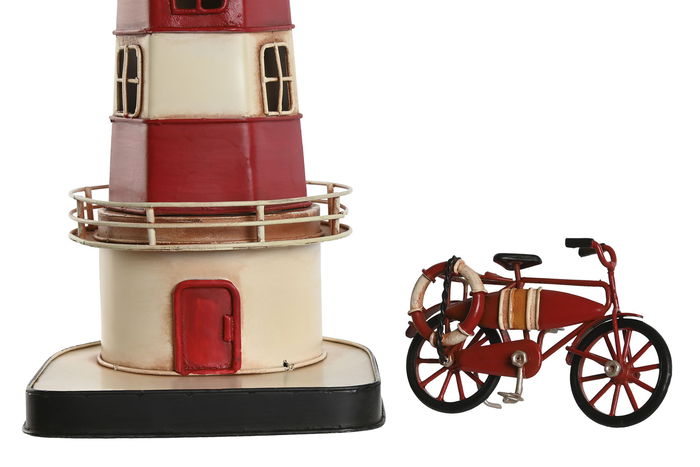 DKD Home Decor Faro Atlantico Azul Rojo 13 x 32 x 13 cm (3 Unidades)