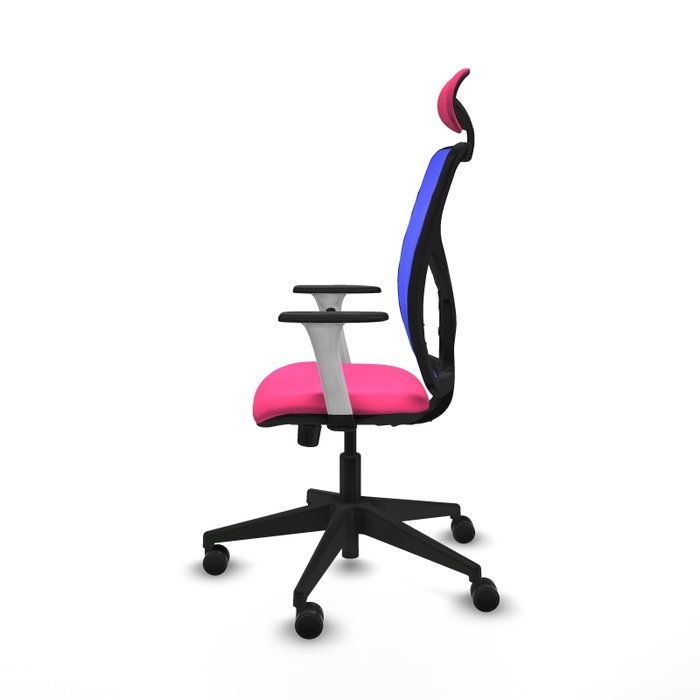 PIQUERAS Y CRESPO Silla de oficina Motilla con mecanismo Sincro, Rosa y Azul