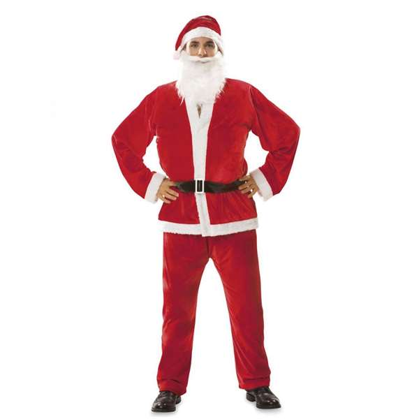 My Other Me Disfraz de Papá Noel con Sombrero, Barba, Chaqueta, Cinturón y Pantalón - Talla XL