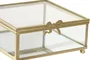 DKD Home Decor Joyero Metal Cristal con Lazo Transparente