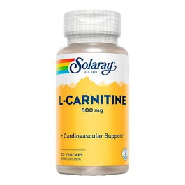 Solaray L-Carnitina 500 mg, 30 cápsulas vegetales