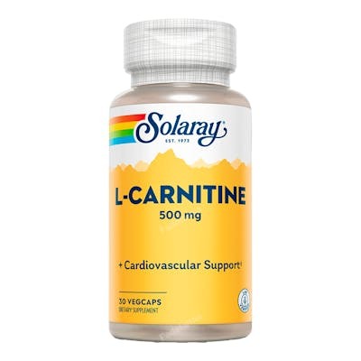 Solaray L-Carnitina 500 mg 30 Cápsulas - Aminoácido, Complemento Alimenticio, Apto para Veganos Solaray L-Carnitina 500 mg 30 Cápsulas - Aminoácido, Complemento Alimenticio, Apto para Veganos