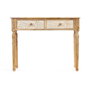 Giftdecor Mesa Recibidor 2 Cajones Curvas Natural Blanco