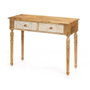 Giftdecor Mesa Recibidor 2 Cajones Curvas Natural Blanco