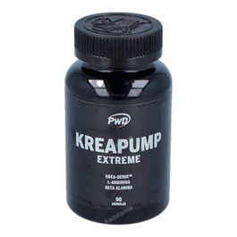 PWD NUTRITION Kreapump Extreme Suplemento Creatina Kre-Alkalyn Beta Alanina L-Arginina Cafeína 90 Megacápsulas