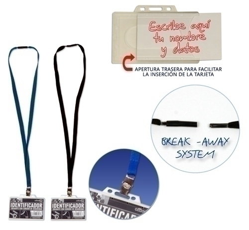 Funda Distintivo Office Box Con Cordon De Seguridad Negro Paquete De 25 Funda Distintivo Office Box Con Cordon De Seguridad Negro Paquete De 25