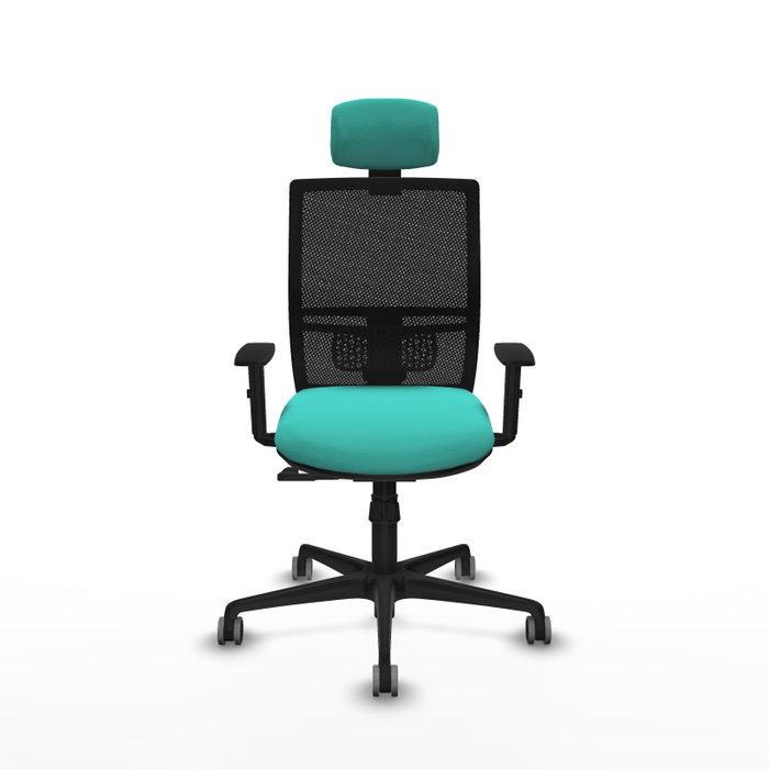 PIQUERAS Y CRESPO Silla de oficina Yunquera con mecanismo Sincro, Turquesa y Negro PIQUERAS Y CRESPO Silla de oficina Yunquera con mecanismo Sincro, Turquesa y Negro