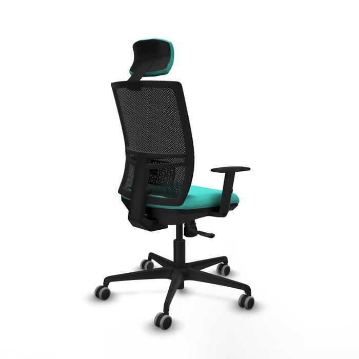 PIQUERAS Y CRESPO Silla de oficina Yunquera con mecanismo Sincro, Turquesa y Negro PIQUERAS Y CRESPO Silla de oficina Yunquera con mecanismo Sincro, Turquesa y Negro