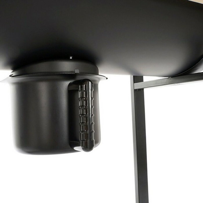 DKD Home Decor Barbacoa de Acero y Madera 108x71x103 Negro y Natural