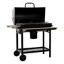 DKD Home Decor Barbacoa de Acero y Madera 108x71x103 Negro y Natural