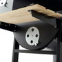 DKD Home Decor Barbacoa de Acero y Madera 108x71x103 Negro y Natural