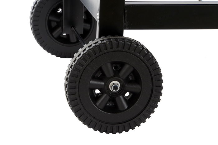 Barbacoa de Carbón con Tapa y Ruedas DKD Home Decor Negro Natural Madera Metal Acero 108 x 71 x 103 cm