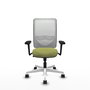 PIQUERAS Y CRESPO Silla de oficina Zulema Verde oliva/Blanco con mecanismo Sincro