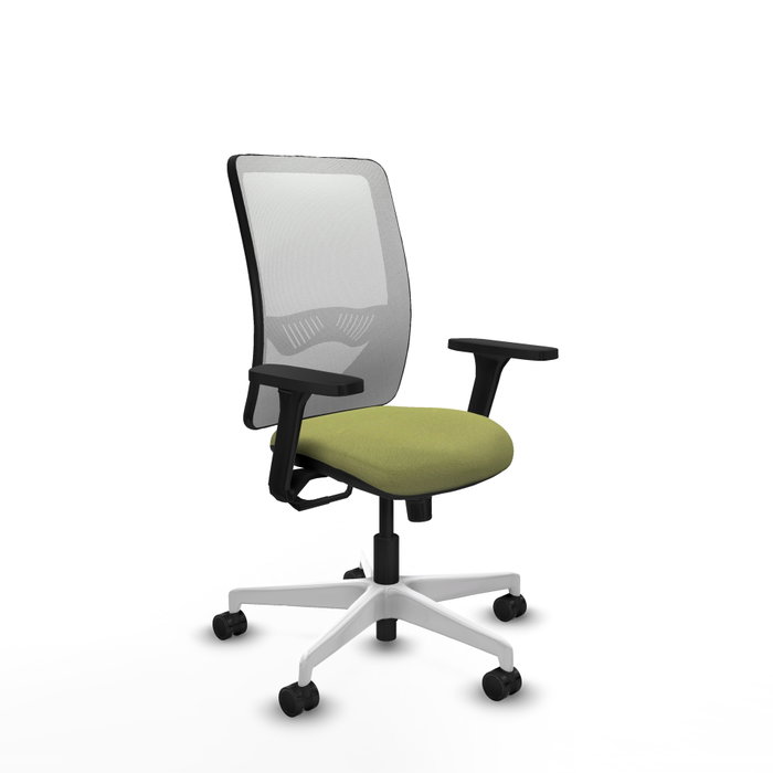 PIQUERAS Y CRESPO Silla de oficina Zulema Verde oliva/Blanco con mecanismo Sincro PIQUERAS Y CRESPO Silla de oficina Zulema Verde oliva/Blanco con mecanismo Sincro
