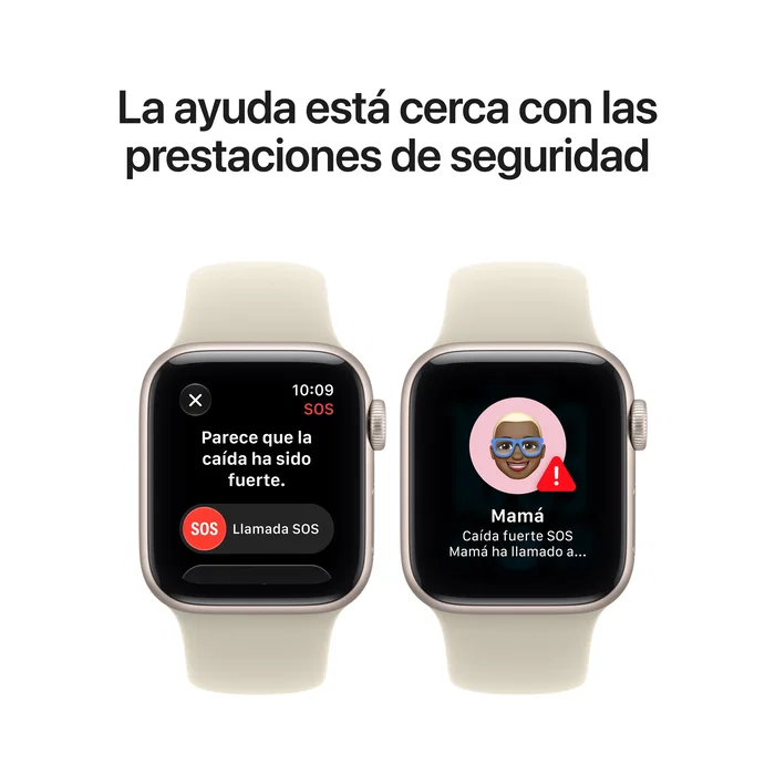 Apple Watch SE 3 GPS + Cellular 40mm Starlight Aluminium Case con Sand Sport Band M/L