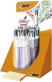 Boligrafo De 4 Colores Bic Shine Expositor De 20