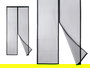 Ibergarden Mosquitera Magnética para Puerta 90x210 cm Negra Poliéster y Imán (Set de 12)