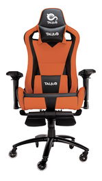 Talius silla Caiman V2 gaming black/orange reposapies, 4D, Frog, base metal, ruedas 75mm silicona, g
