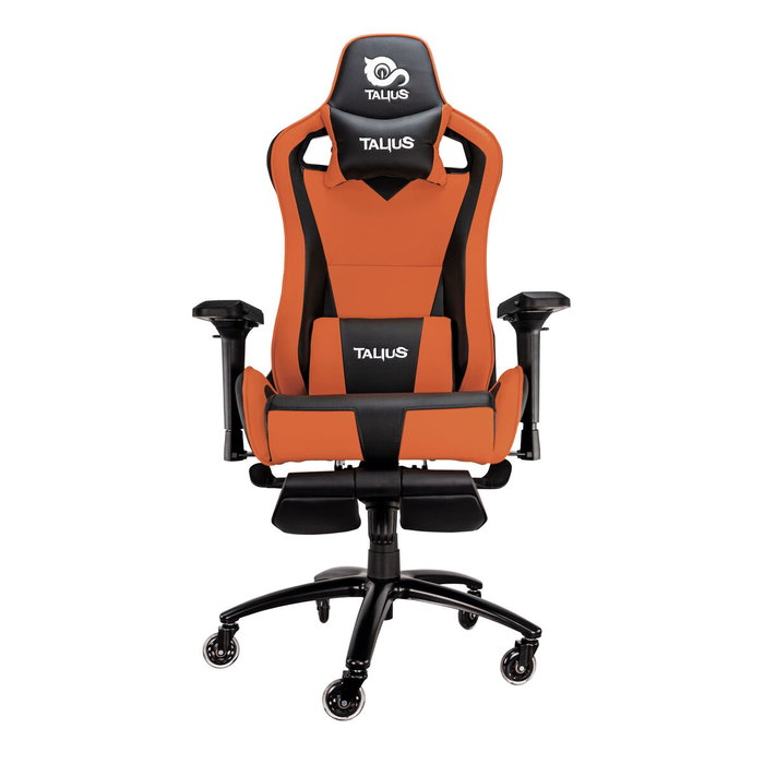Talius Silla Gaming Caiman V2 Negro/Naranja con Reposapiés y Reposabrazos 4D