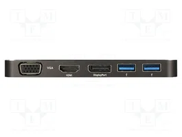 DeLOCK Dockingstation USB Type-C™ 3.2 4K HDMI + DP / 1080p VGA, USB Hub y PD 3.0