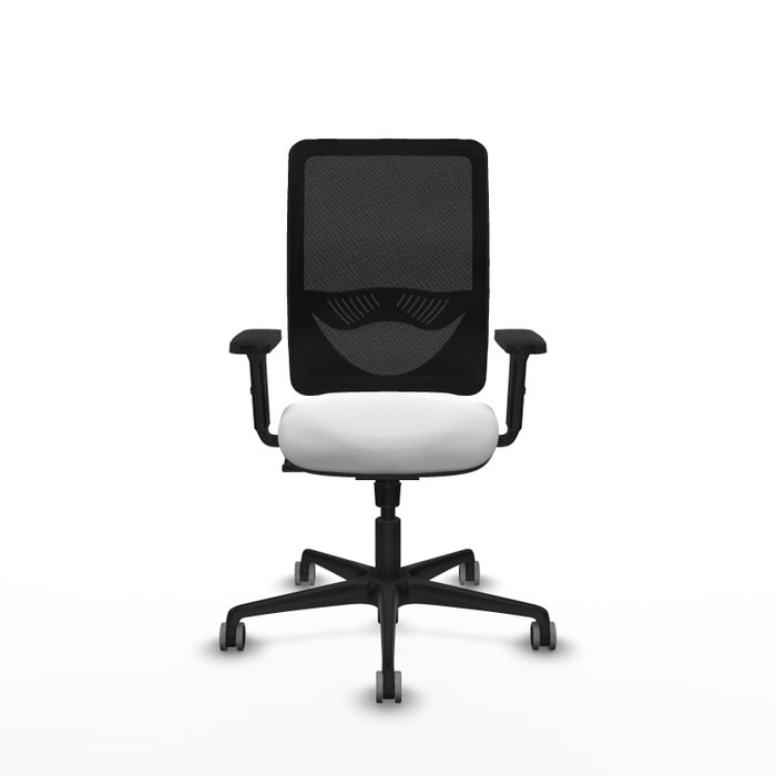 PIQUERAS Y CRESPO Silla de oficina Zulema con mecanismo Sincro, Blanco/Negro
