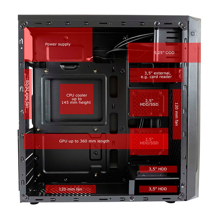 LC-Power Caja PC 7040B Midi Tower ATX Negro con USB 3.2 Gen 1, Soporte para Gráficas de 36 cm y Ventiladores 120 mm, Metal/Plástico LC-Power Caja PC 7040B Midi Tower ATX Negro con USB 3.2 Gen 1, Soporte para Gráficas de 36 cm y Ventiladores 120 mm, Metal/Plástico