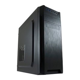 LC-Power Caja PC 7040B Midi Tower ATX Negro con USB 3.2 Gen 1, Soporte para Gráficas de 36 cm y Ventiladores 120 mm, Metal/Plástico