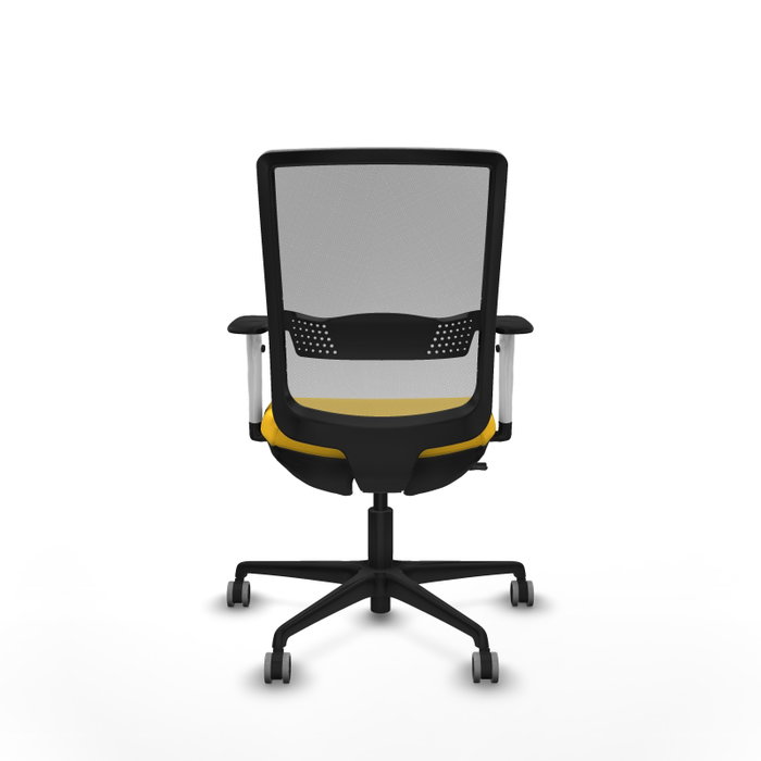 PIQUERAS Y CRESPO Silla de oficina Haches con mecanismo Sincro/Traslack Amarillo y Gris