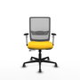 PIQUERAS Y CRESPO Silla de oficina Haches con mecanismo Sincro/Traslack Amarillo y Gris