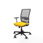 PIQUERAS Y CRESPO Silla de oficina Haches con mecanismo Sincro/Traslack Amarillo y Gris