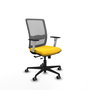 PIQUERAS Y CRESPO Silla de oficina Haches con mecanismo Sincro/Traslack Amarillo y Gris