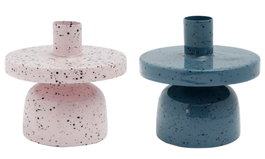 DKD Home Decor Portavelas de Metal con Diseño de Terrazo Surtido