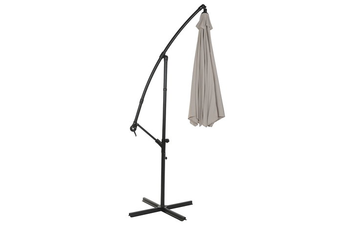 DKD Home Decor Parasol de Terraza y Jardín Arena 350 x 250 x 300 cm con UV 50+ y Giratorio 360