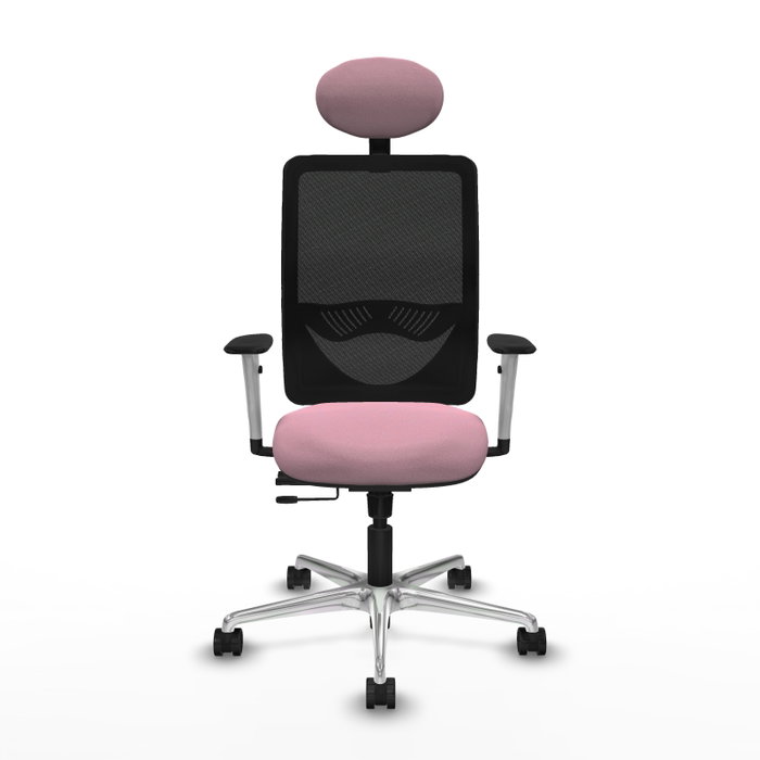 PIQUERAS Y CRESPO Silla de oficina Zulema Rosa con respaldo de malla Negro