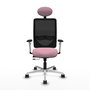 PIQUERAS Y CRESPO Silla de oficina Zulema Rosa con respaldo de malla Negro