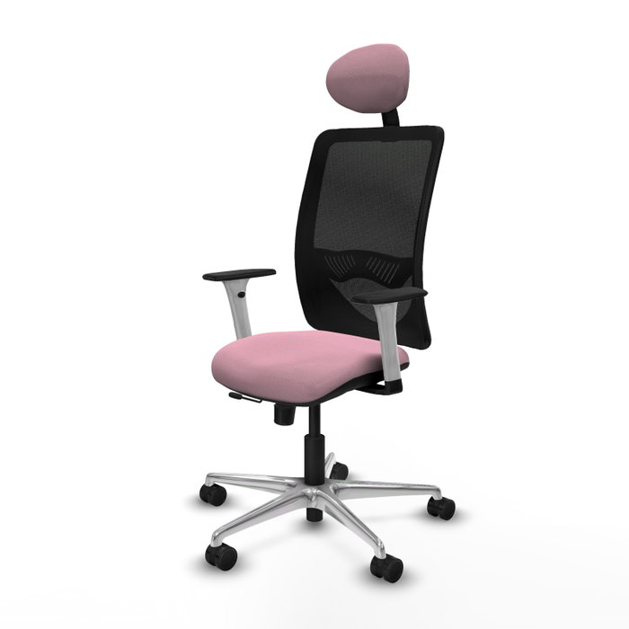 PIQUERAS Y CRESPO Silla de oficina Zulema Rosa con respaldo de malla Negro