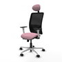 PIQUERAS Y CRESPO Silla de oficina Zulema Rosa con respaldo de malla Negro