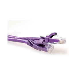 ACT Cable de Ethernet CAT6A U/UTP de 15 metros, morado