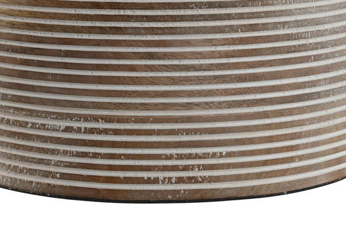 DKD Home Decor Lámpara de Sobremesa Mango Algodón Natural 30x30x41 cm