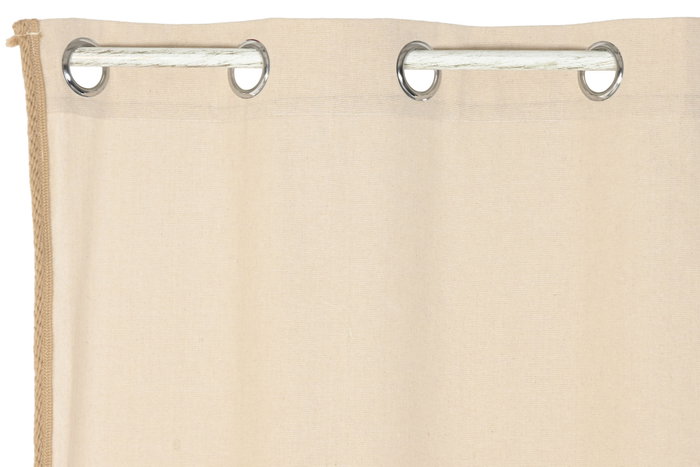 DKD Home Decor Cortina de Algodón y Yute 140x260 cm Natural