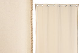 DKD Home Decor Cortina de Algodón y Yute 140x260 cm Natural